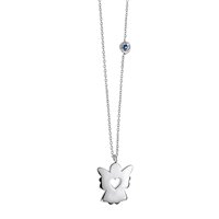 Collana Comete Donna in Oro bianco Zaffiro 0.01 Ct GLB802 - GLB802